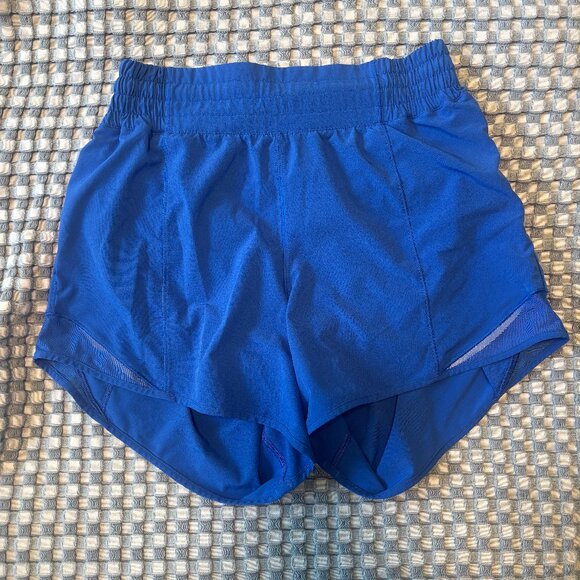 Lululemon Hotty Hot Shorts Blue 4 inch - Picture 1 of 3